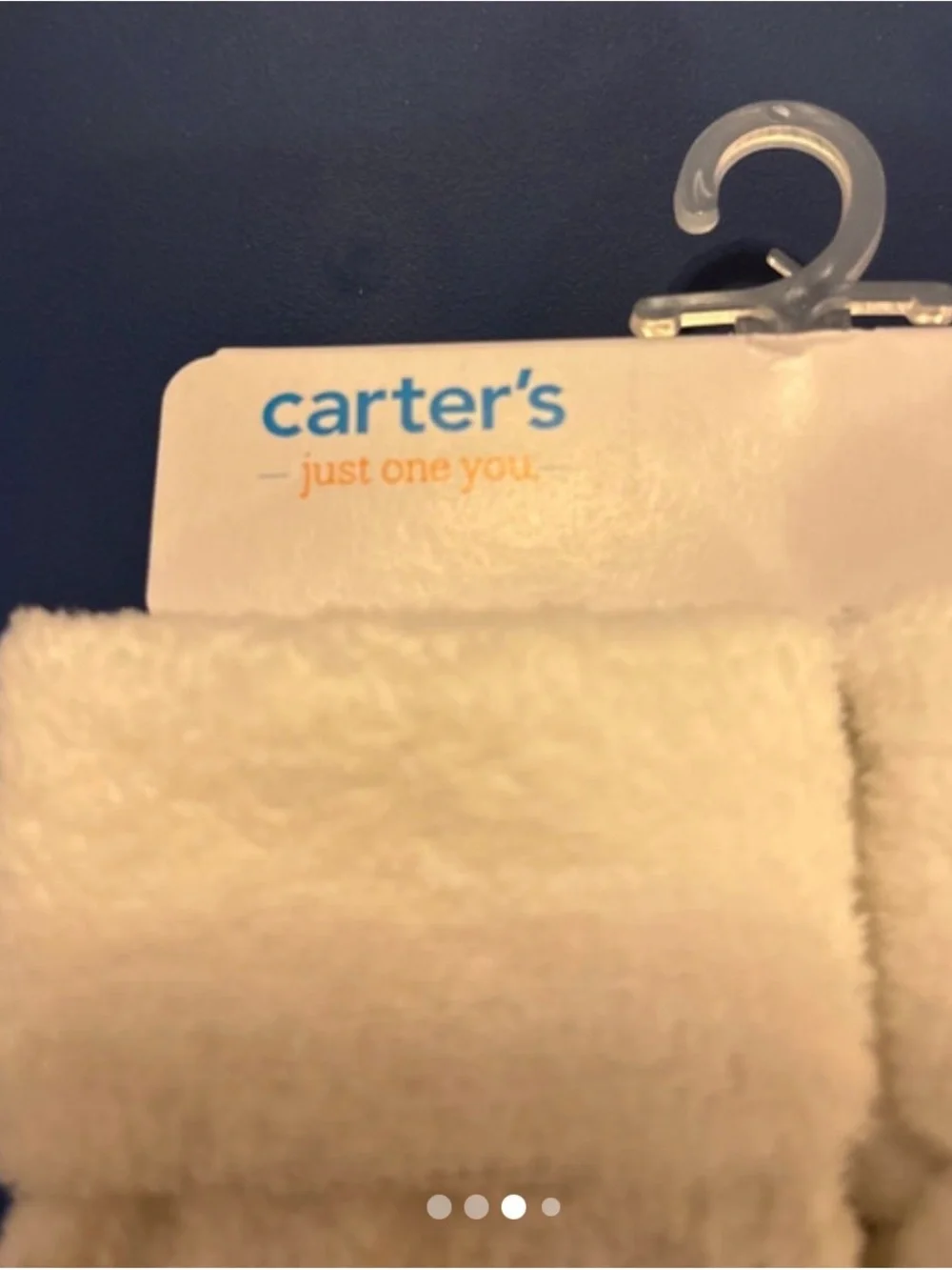 Carter's white Plush Baby socks